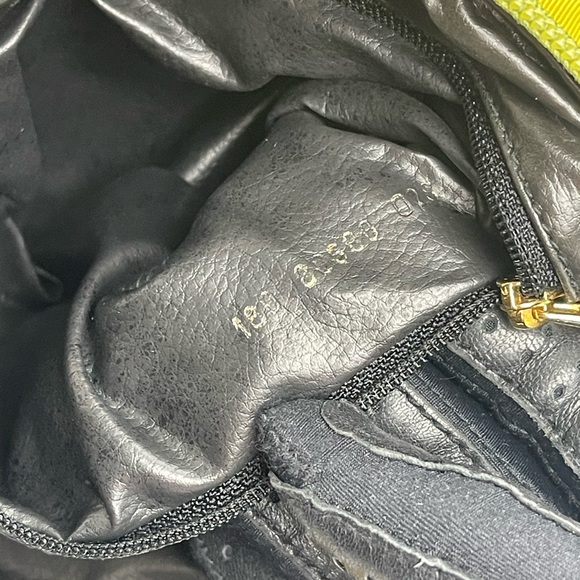 Vintage RARE Fendi Ombré Green and Yellow Canvass with Gold Chain Strap - Picture 10 of 15